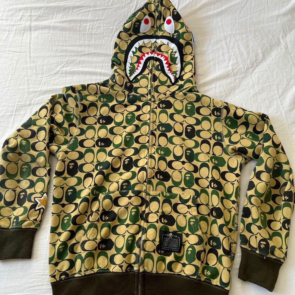 Bape coach zip up hoodie